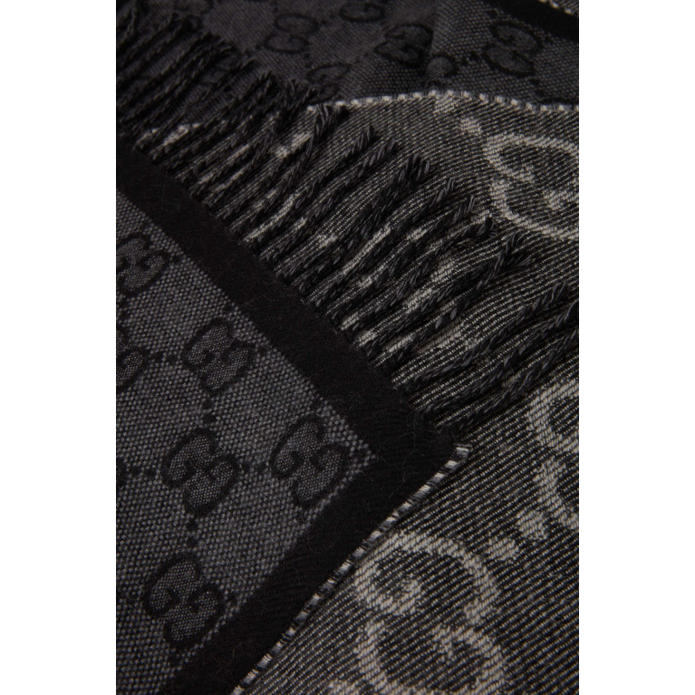 Gucci - Printed Scarf in Jacquard Wool