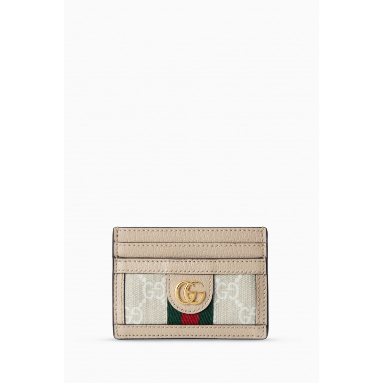 Gucci - Ophidia Card Case in GG Supreme Canvas & Leather