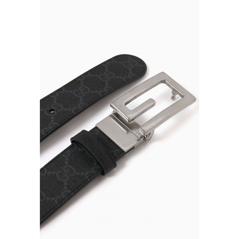 Gucci - Square G Supreme Reversible Belt in Coated-canvas & Leather