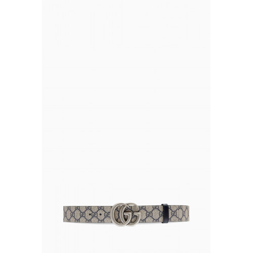 Gucci - GG Marmont Supreme Reversible Belt in Canvas & Leather