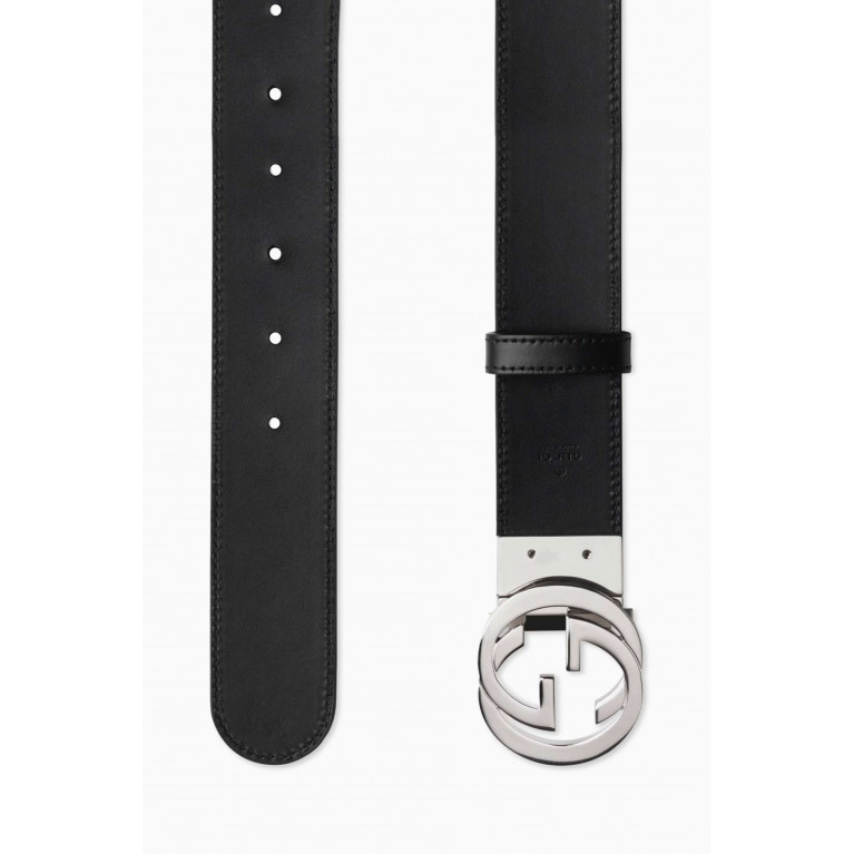 Gucci - Reversible Belt in Leather & Canvas