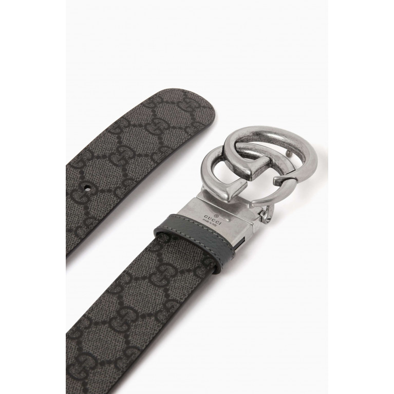 Gucci - GG Supreme Marmont Reversible Belt in Canvas & Leather