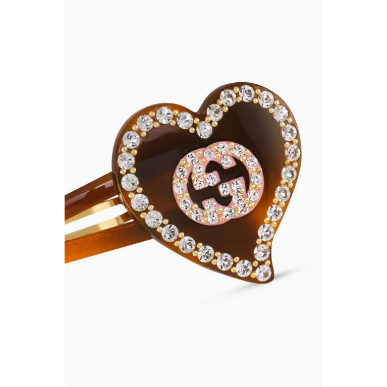 Gucci - GG Heart Hair Clip in Resin