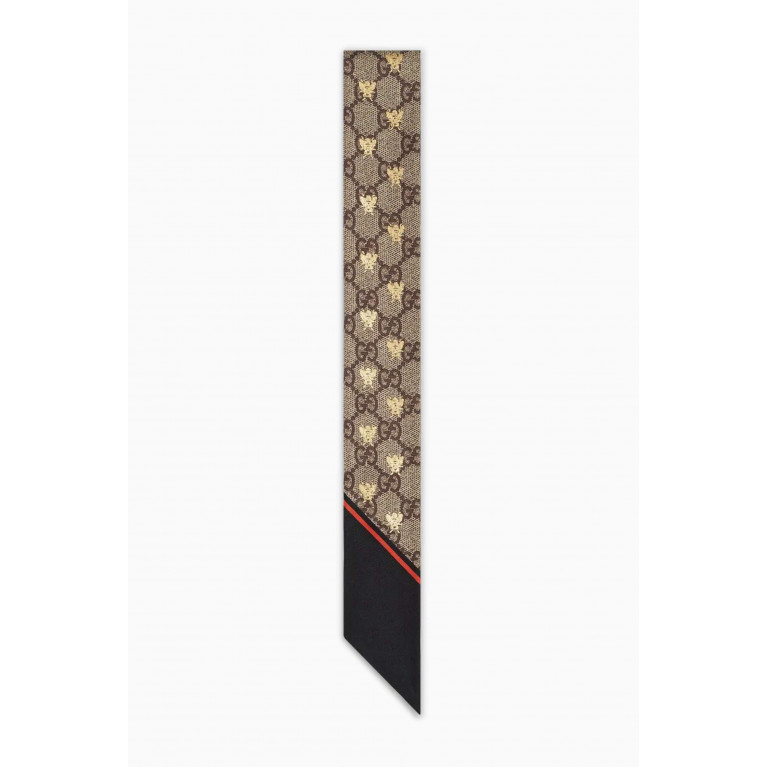 Gucci - GG Bees Neck Bow in Silk