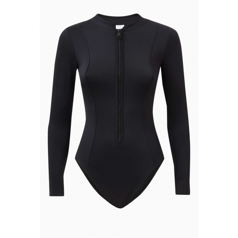 Good American - Long-sleeve Swimsuit in Compression Fabric