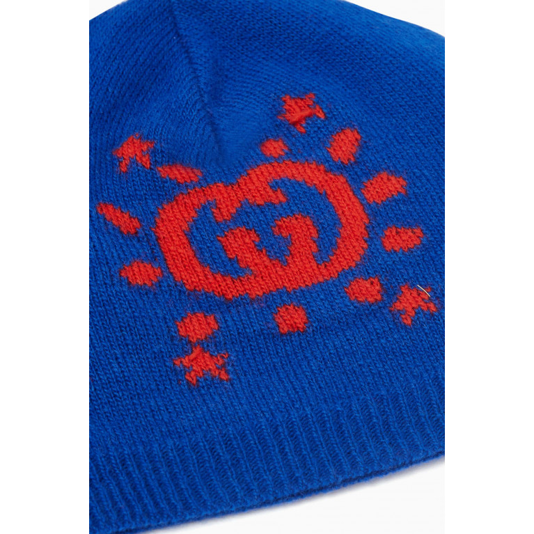 Gucci - Interlocking G & UFO Baby Hat in Wool Knit