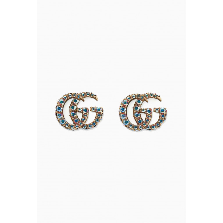 Gucci - Double G Crystal Stud Earrings
