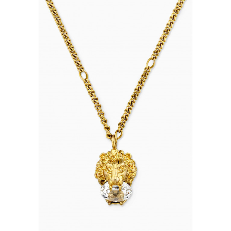 Gucci - Lion Head Necklace in Metal