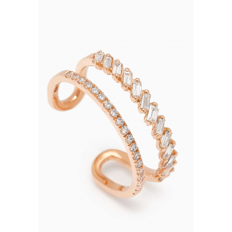 LaBella - Diamond Knuckle Ring in 18kt Rose Gold