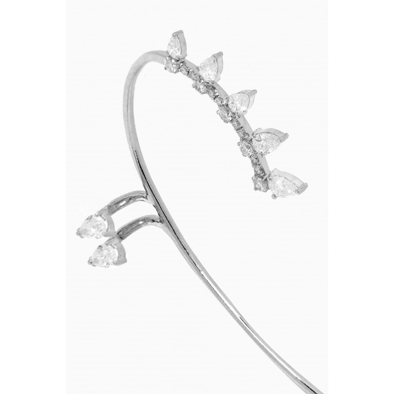 LaBella - Diamond Single Ear Cuff in 18kt White Gold