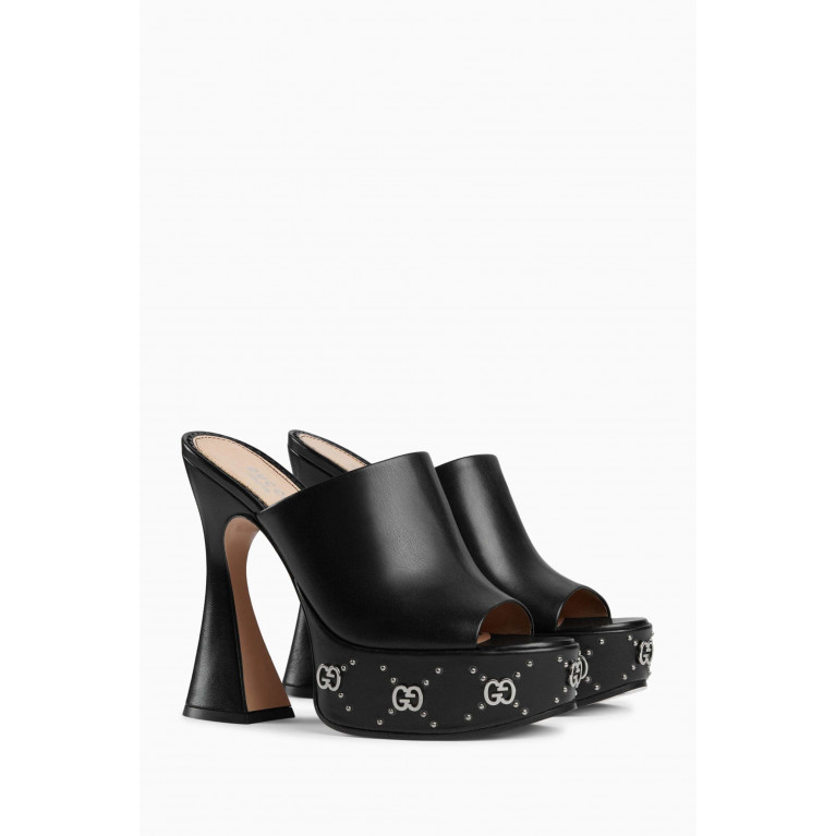 Gucci - GG Stud Platfrom Sandas in Leather