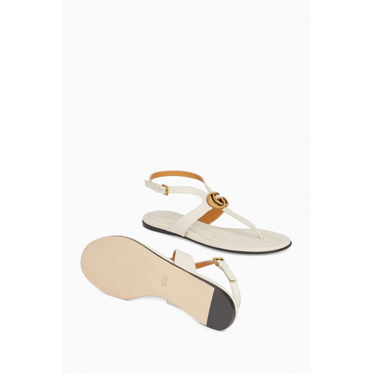 Gucci - Double G Thong Sandals in Leather