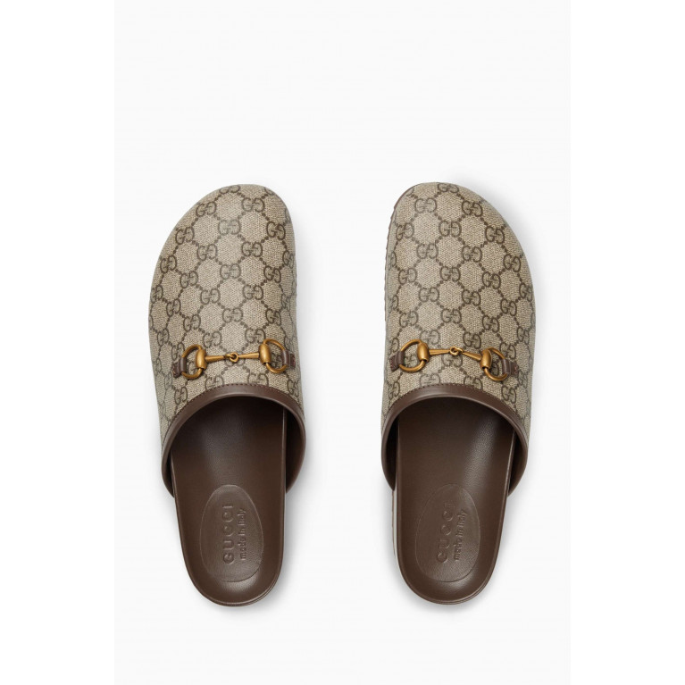 Gucci - GG Horsebit Slippers in GG Supreme