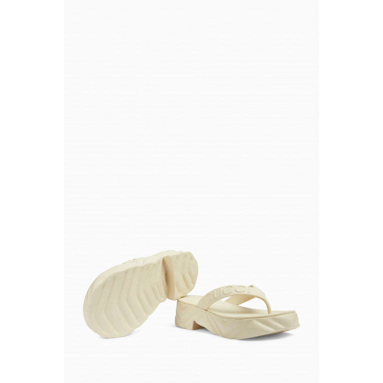 Gucci - Thong Platform 52 Sandals in Rubber