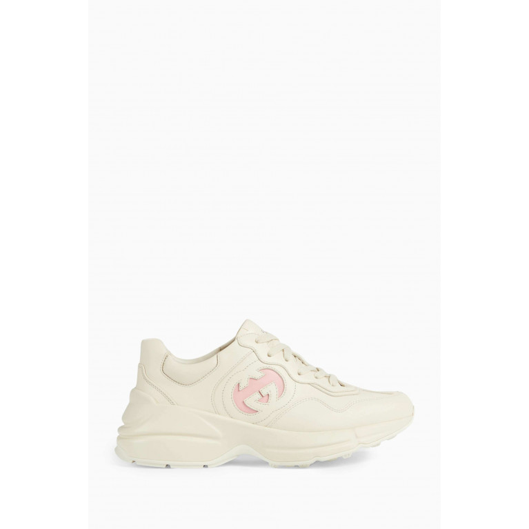 Gucci - Rhyton Low-top Sneakers in Leather