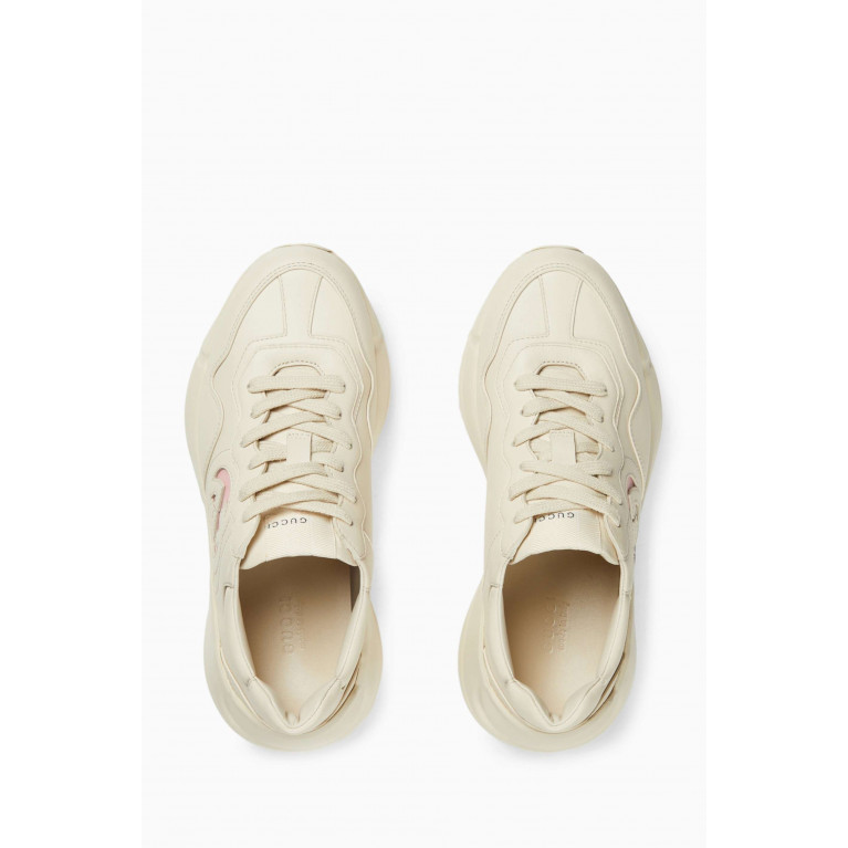 Gucci - Rhyton Low-top Sneakers in Leather