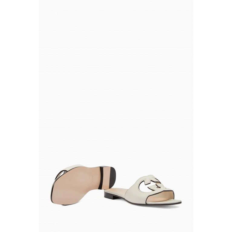 Gucci - Interlock G Cut-Out Sandals in Leather