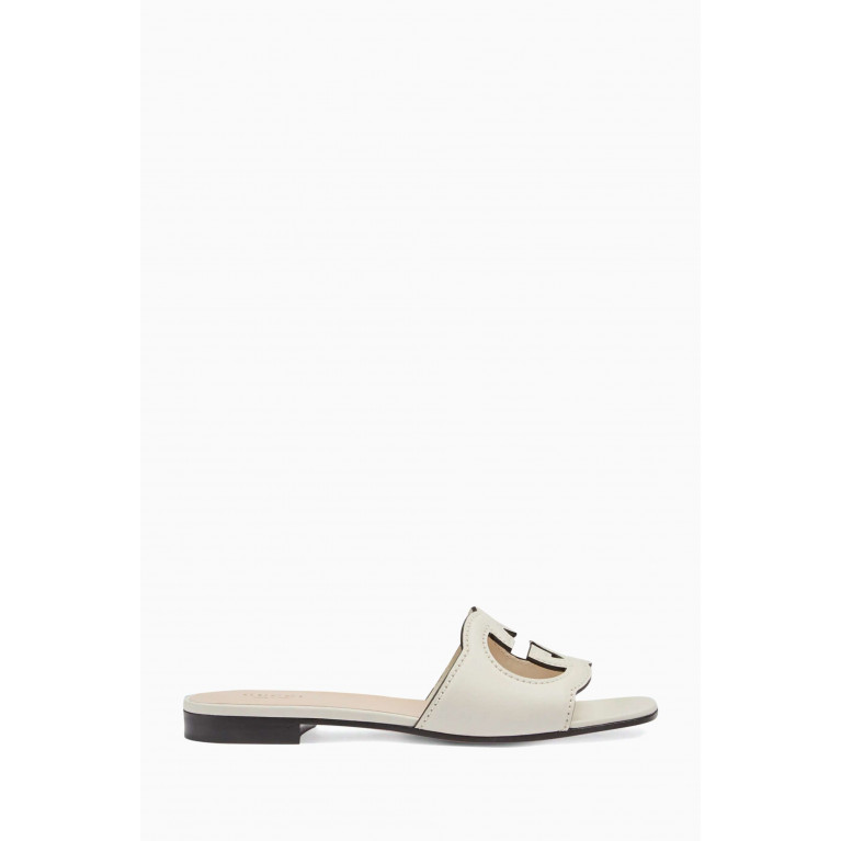 Gucci - Interlock G Cut-Out Sandals in Leather