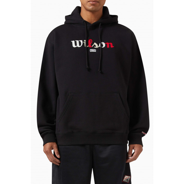 Kith - x Wilson Oversized Logo Hoodie in Cotton