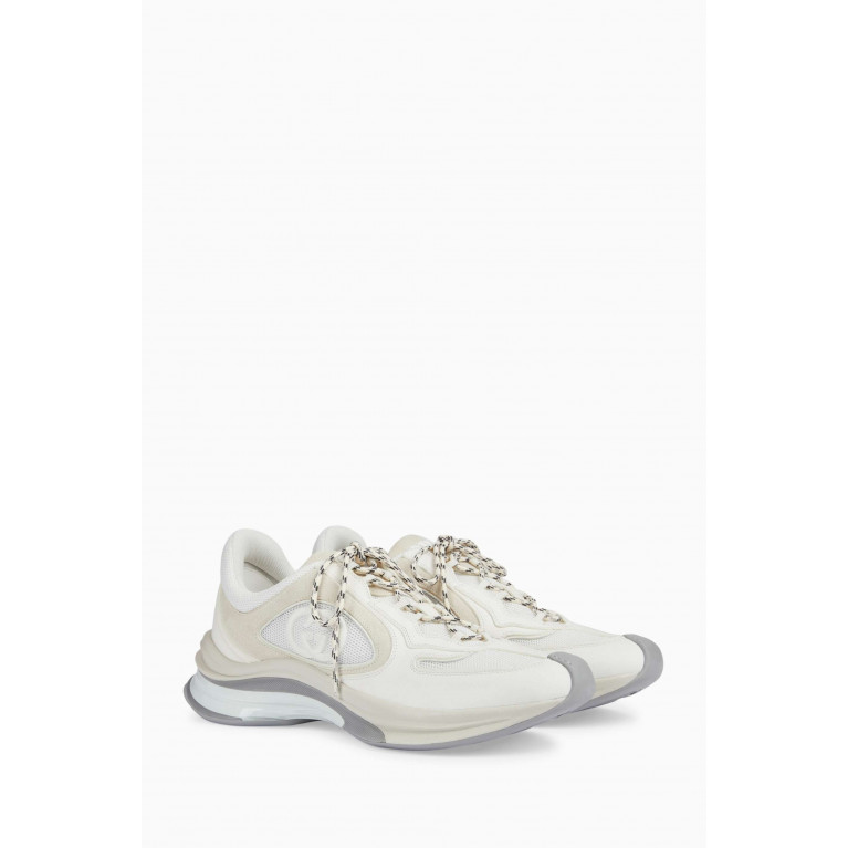 Gucci - Gucci Run Sneakers in Suede and Technical Mesh