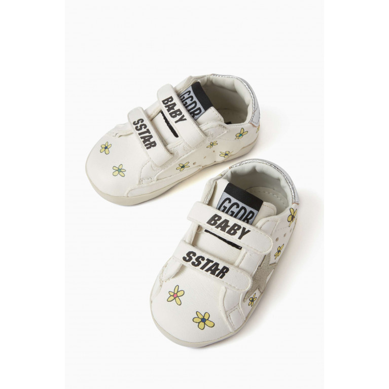 Golden Goose Deluxe Brand - Baby School Flowers Sneakers in Nappa Leather