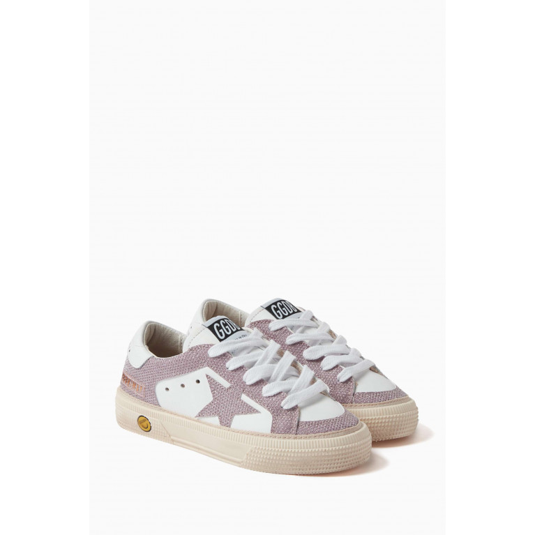 Golden Goose Deluxe Brand - May Sneakers in Nappa Leather and Glitter