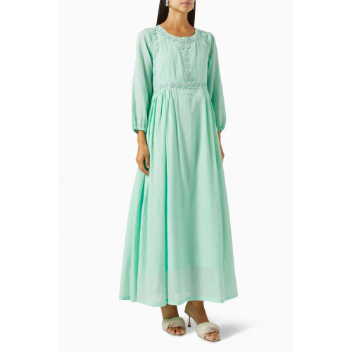 Miskaa - Embroidered Dress Green