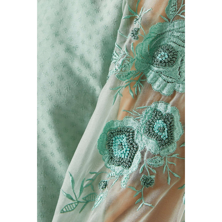 Miskaa - Embroidered Kaftan Green