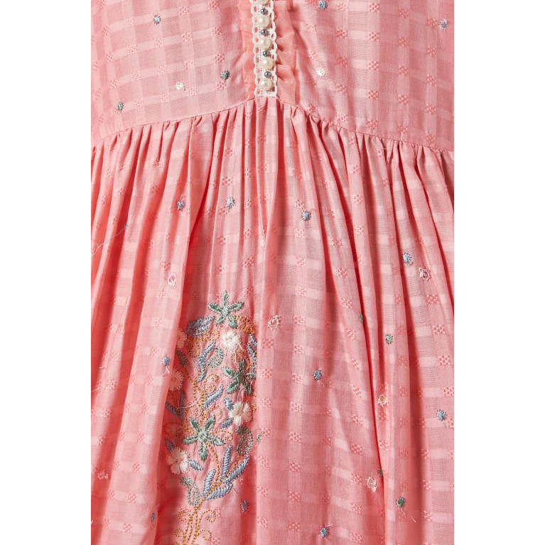 Miskaa - Embroidered Dress Pink