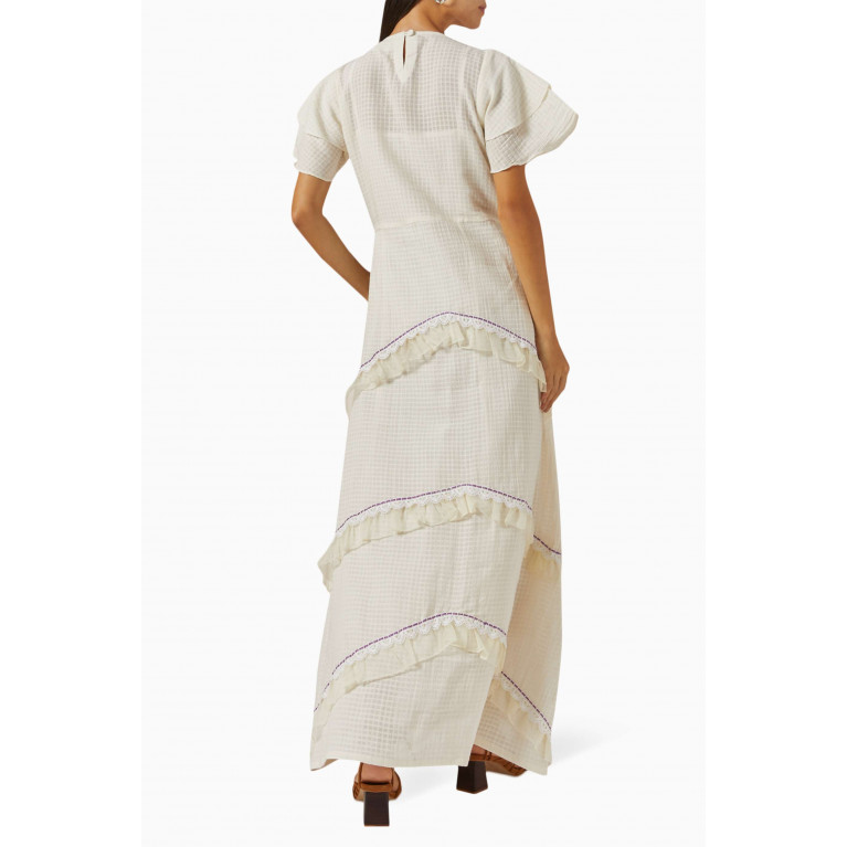 Miskaa - Embroidered Dress Neutral