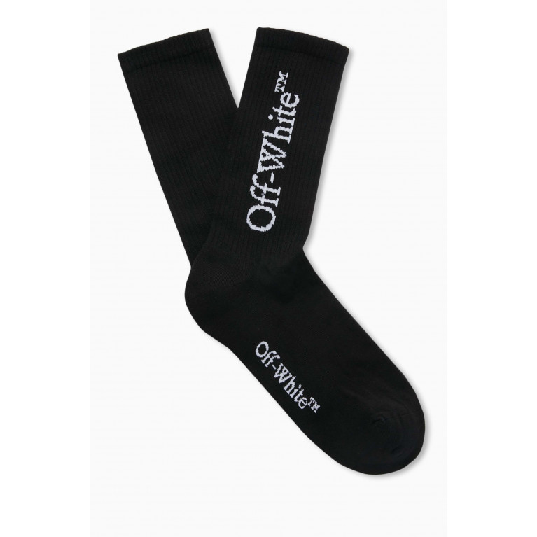 Off-White - Arrow Bookish Socks in Cotton-knit Black