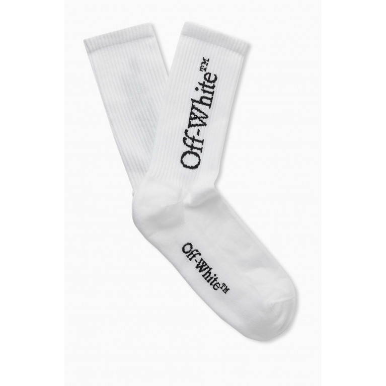 Off-White - Arrow Bookish Socks in Cotton-knit White