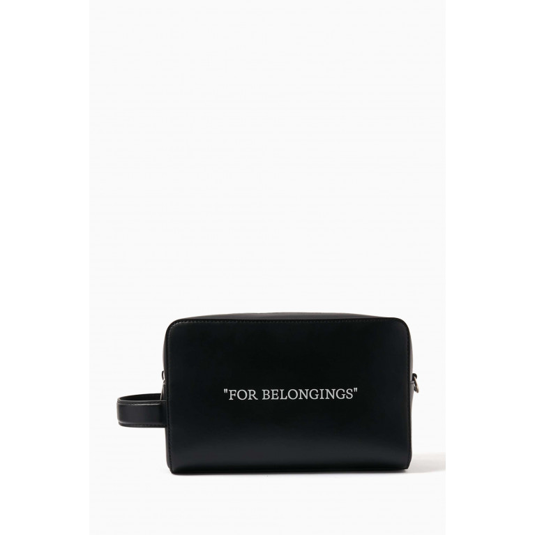 Off-White - Quote Belongings Washbag in Leather