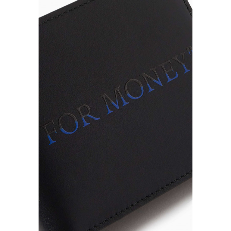 Off-White - "FOR MONEY" Bi-fold Wallet in Leather Multicolour