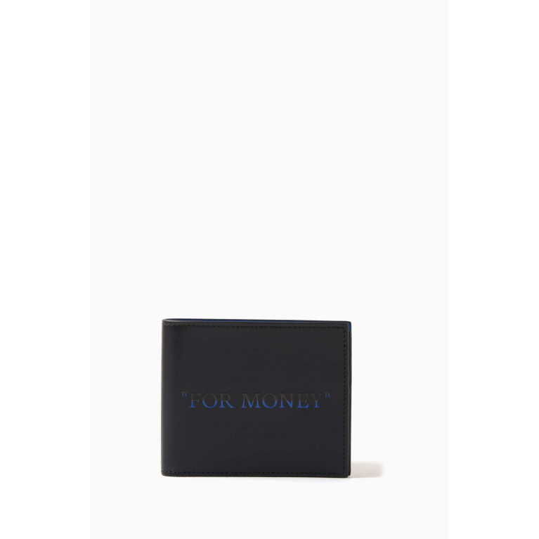 Off-White - "FOR MONEY" Bi-fold Wallet in Leather Multicolour