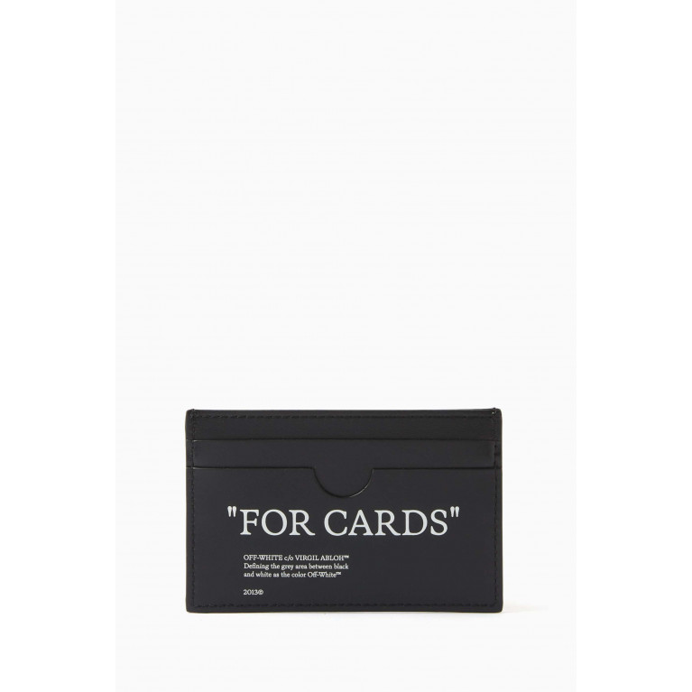 Off-White - "FOR CARDS" Cardholder in Leather Black