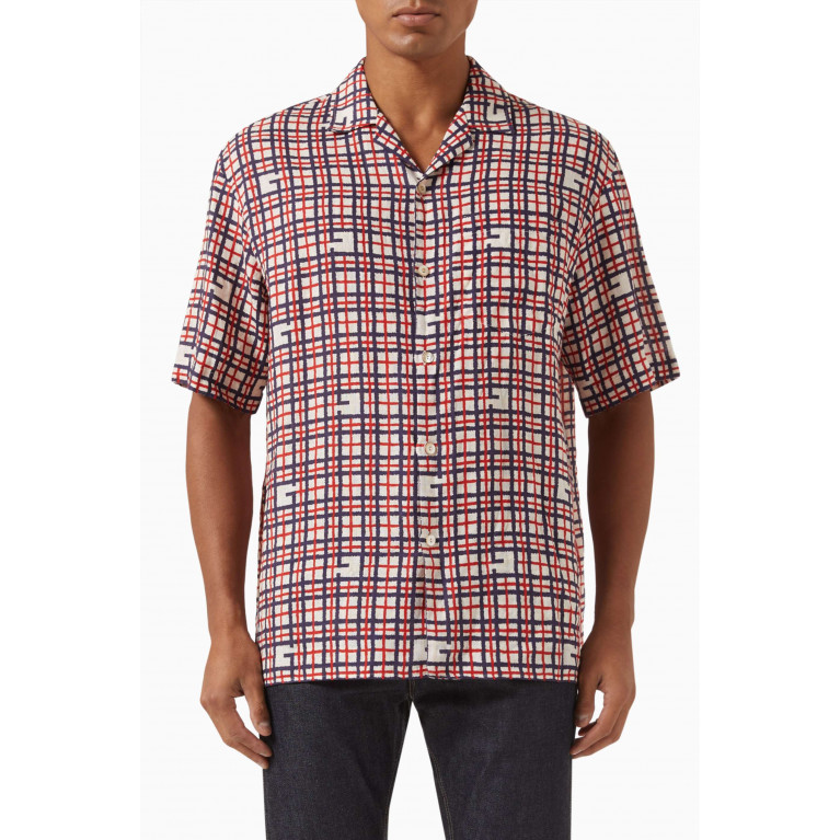 Gucci - Square G Tartan-print Shirt in Linen