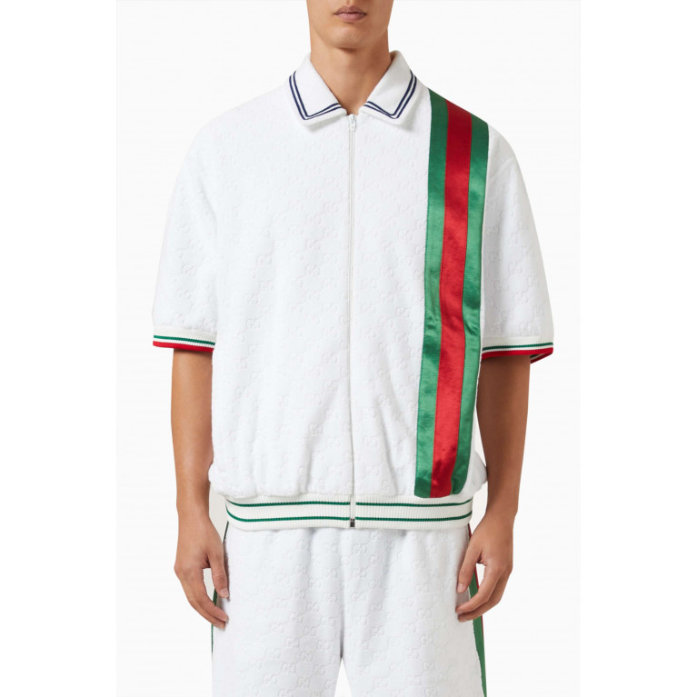 Gucci - GG Zip-up Polo Shirt in Cotton-terry