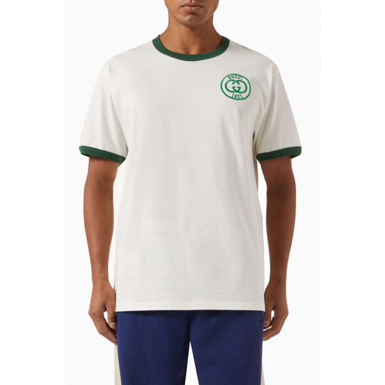 Gucci - Logo-embroidered T-shirt in Cotton-jersey