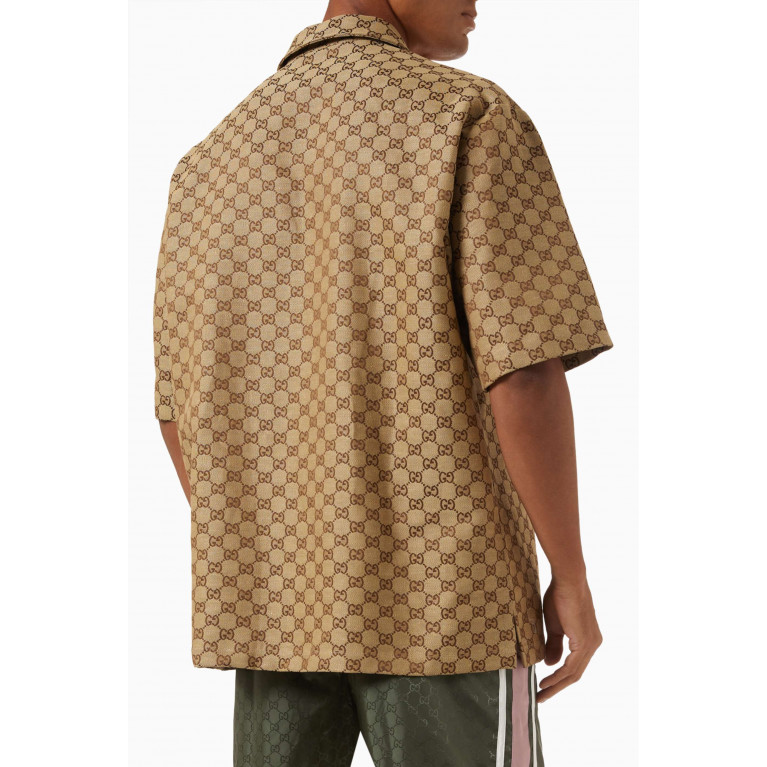 Gucci - GG Supreme Shirt in Linen-blend