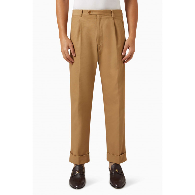 Gucci - Tailored Cuffed Pants in Drill