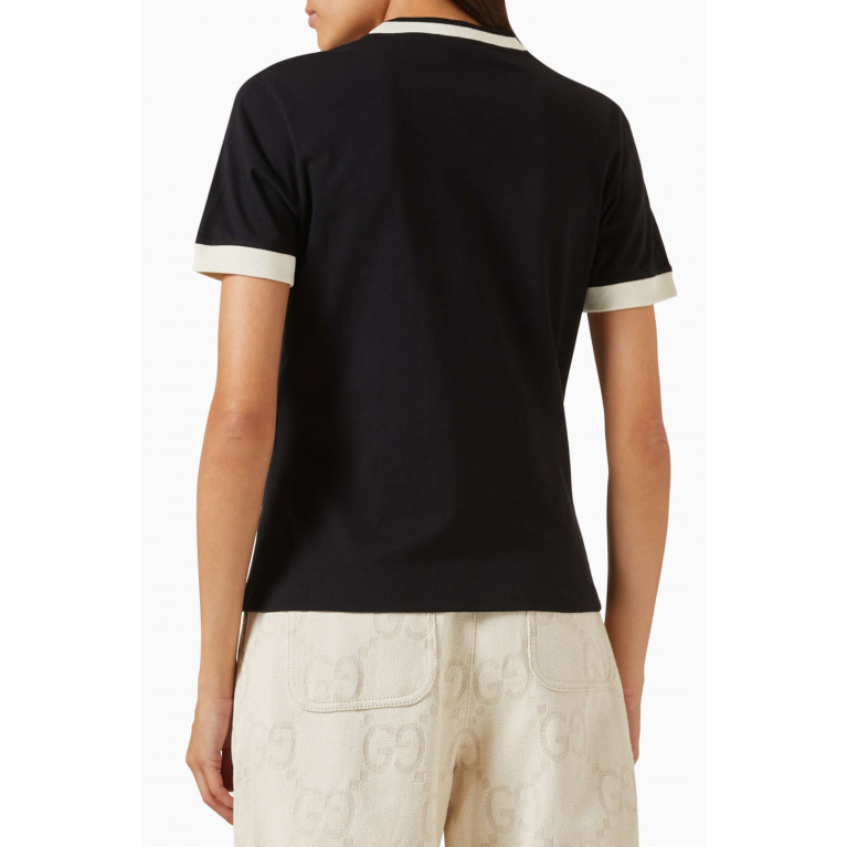Gucci - Embroidered Logo T-shirt in Cotton-jersey