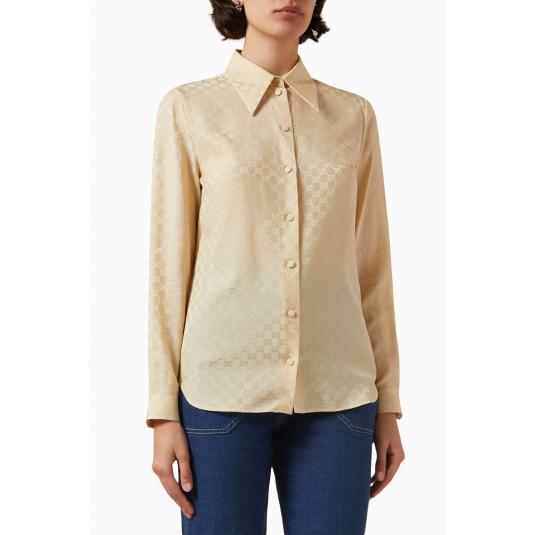 Gucci - GG Shirt in Silk-crepe