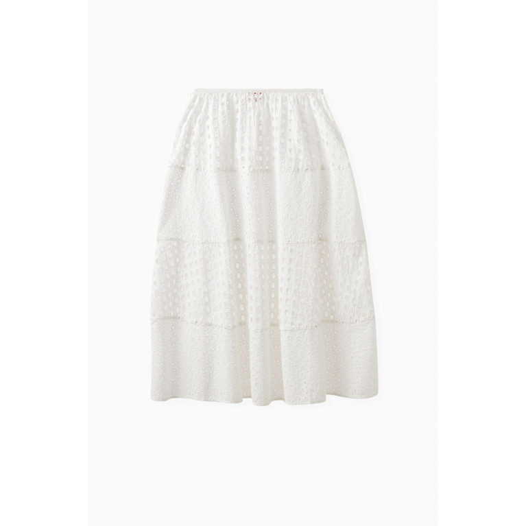 Solid & Striped - The Georgia Skirt in Cotton-eyelet