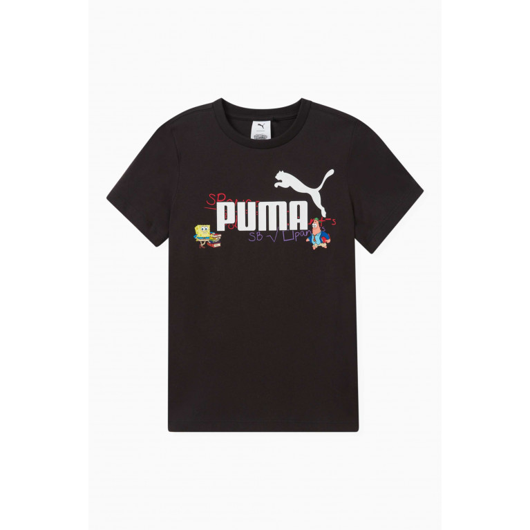 Puma - Logo-detail T-shirt in Cotton Black
