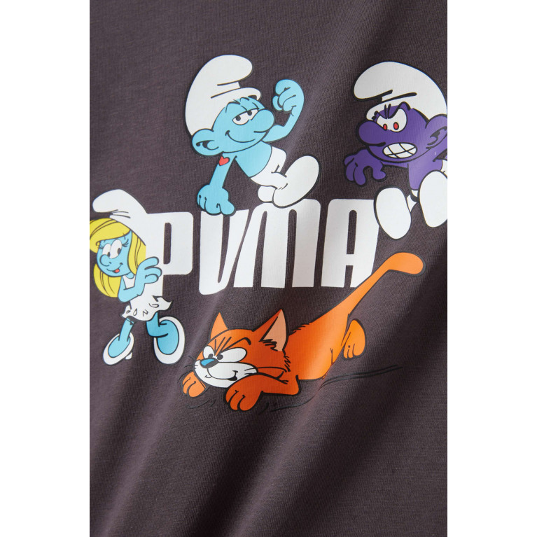 Puma - x The Smurfs T-shirt in Cotton Black