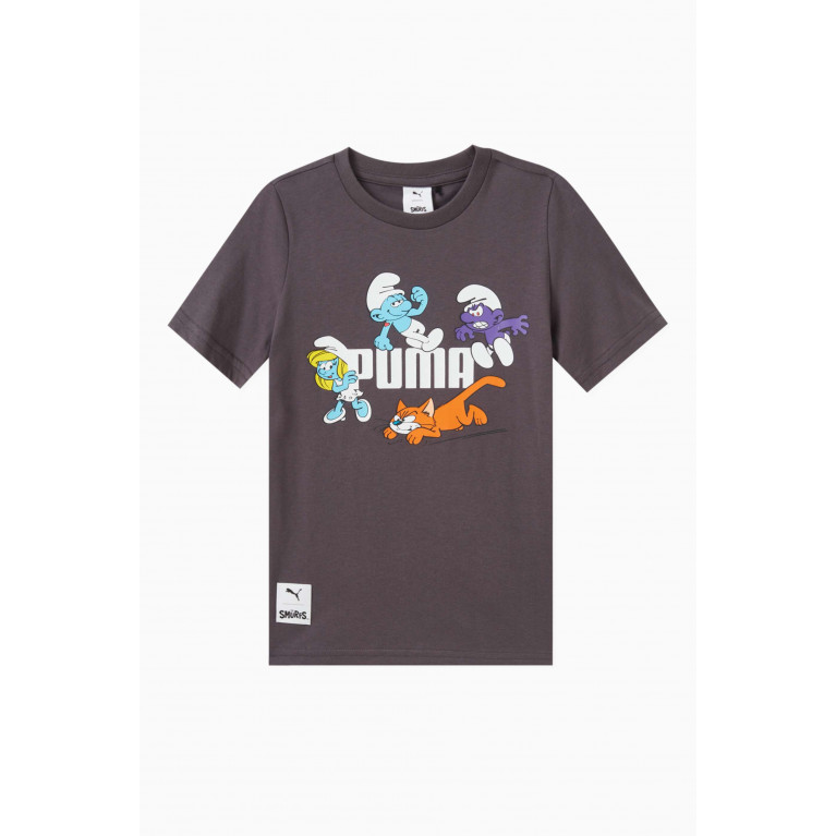 Puma - x The Smurfs T-shirt in Cotton Black