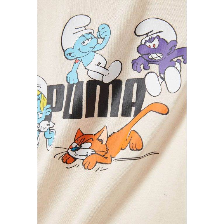 Puma - x The Smurfs T-shirt in Cotton White