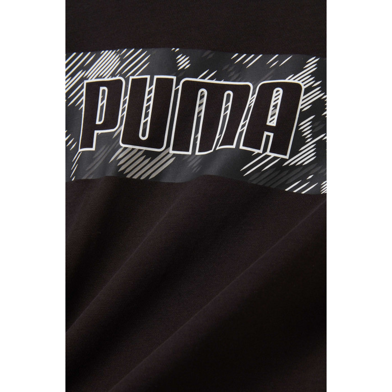 Puma - Logo-print T-shirt in Cotton Black