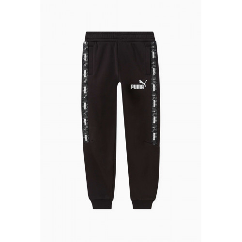 Puma - Logo-tape Sweatpants in Cotton-blend Black